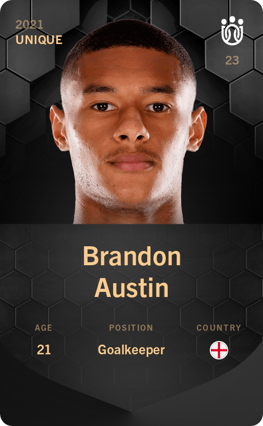 Sorare - Sorare Official - Brandon Austin 2021-22 • Unique - NFT # 20663503611590637256387972037852183723583363601485635166887398962845357638553