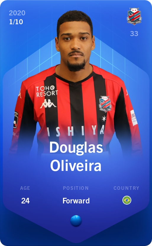 Sorare - Sorare Official - Douglas Oliveira 2020-21 • Super Rare 1/10 - NFT # 85375448009622650762229367035092261069300825143216399256625791517099844498961