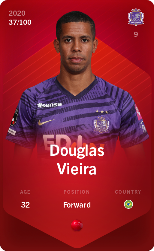 Sorare - Sorare Official - Douglas Vieira 2020-21 • Rare 37/100 - NFT # 52489639820086785851686281237071639929408385577537739043963936978293937601160