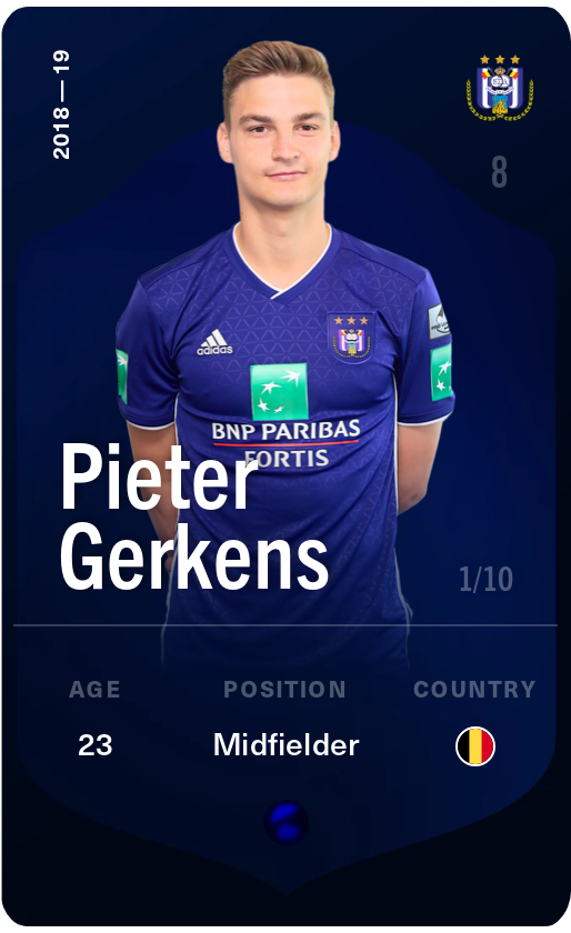 Sorare - Sorare Official - Pieter Gerkens 2018-19 • Super Rare 1/10 - NFT # 102892281505077361696891451784936821726729291758305205315951050194512060902116