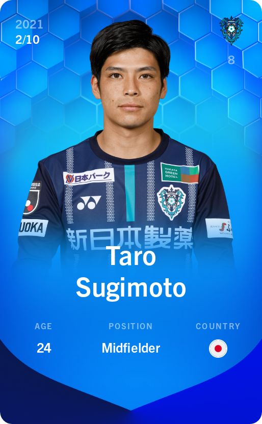 Sorare - Sorare Official - Taro Sugimoto 2021-22 • Super Rare 2/10 - NFT # 23908646517171593365250596075143658132570098948525211750609605665317071155030