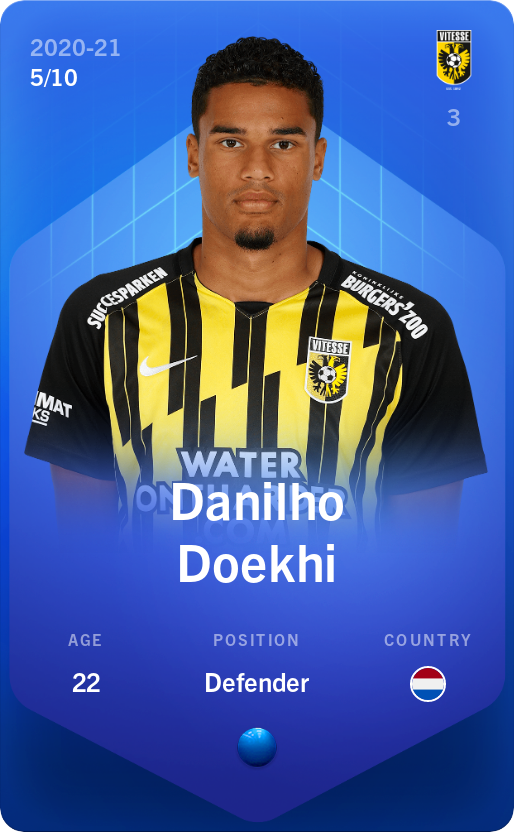 Sorare - Sorare Official - Danilho Doekhi 2020-21 • Super Rare 5/10 - NFT # 31033960310269545117381655358362672947532809139435354866779704417076107807109