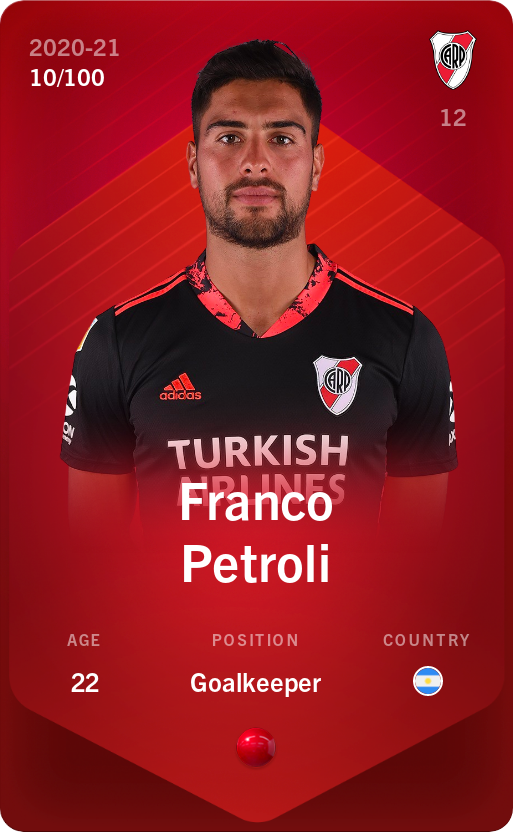 Sorare - Sorare Official - Franco Petroli 2020-21 • Rare 10/100 - NFT # 7579363174696956295688774868114107406763607379348912723459945808078990593909