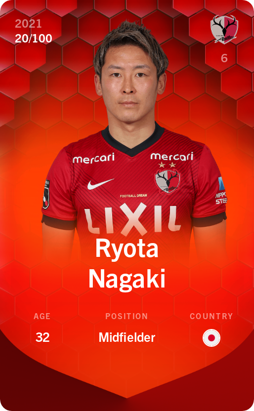 Sorare - Sorare Official - Ryota Nagaki 2021-22 • Rare 20/100 - NFT # 15058188912529160230499270215054160679345967468110697339954346219635845007249