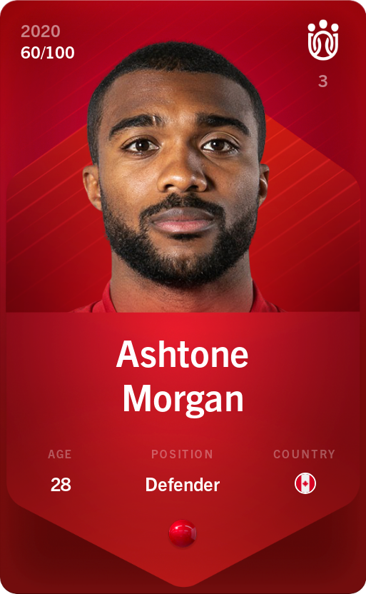 Sorare - Sorare Official - Ashtone Morgan 2020-21 • Rare 60/100 - NFT # 109986094669541945349293250517045807114255778994193137022993837023847975011654