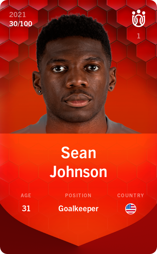 Sorare - Sorare Official - Sean Johnson 2021-22 • Rare 30/100 - NFT # 54780196606596683846113483833795279882017338578916158253351359502477241140849