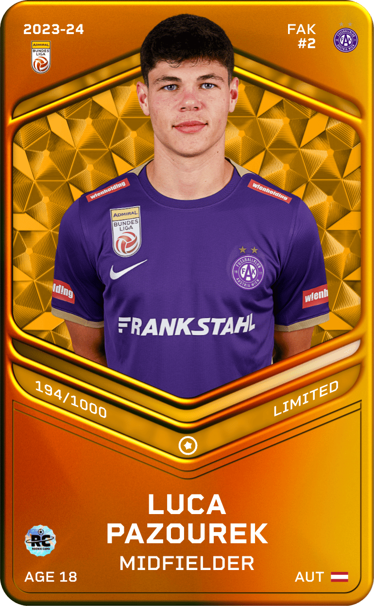 Luca Pazourek 2023-24 • Limited 194/1000
