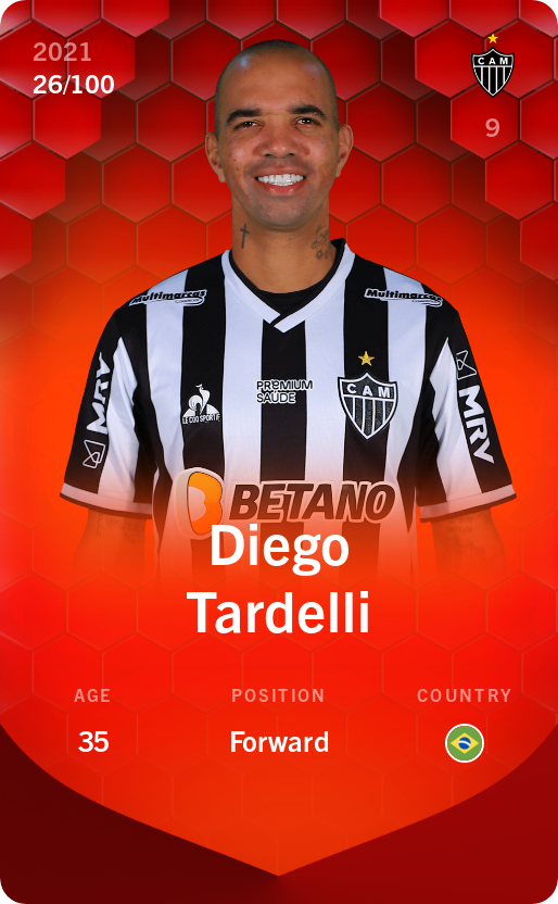 Sorare - Sorare Official - Diego Tardelli 2021-22 • Rare 26/100 - NFT # 81628060919543134874692663832172652833794652250006353116673802452521067557200