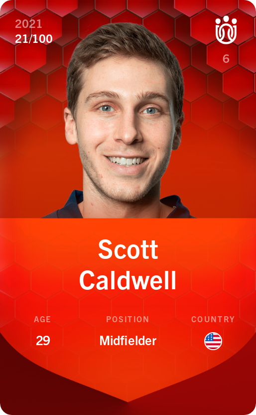 Sorare - Sorare Official - Scott Caldwell 2021-22 • Rare 21/100 - NFT # 80091189208073068091071861603067668809603021530364320193536352318637823022702