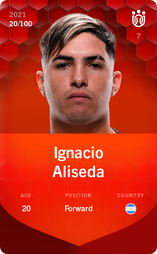 Sorare - Sorare Official - Ignacio Aliseda 2021-22 • Rare 20/100 - NFT # 90345653366124415573384911656917280759649557109290960330123081972410428287652