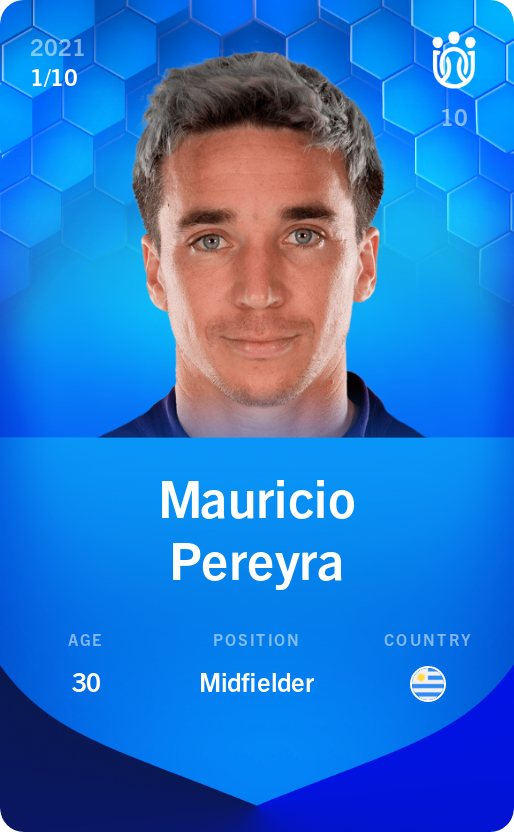 Sorare - Sorare Official - Mauricio Pereyra 2021-22 • Super Rare 1/10 - NFT # 64913632993749479828908514573740148796973864265599864473468826691362663563099