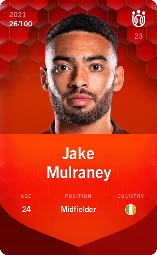 Sorare - Sorare Official - Jake Mulraney 2021-22 • Rare 26/100 - NFT # 59205823193492724783903477743571915151756193466495651074412469924500154698401
