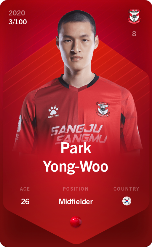 Sorare - Sorare Official - Park Yong-Woo 2020-21 • Rare 3/100 - NFT # 93996954855803005692500864266399852977202494140265458493500000437976093465929