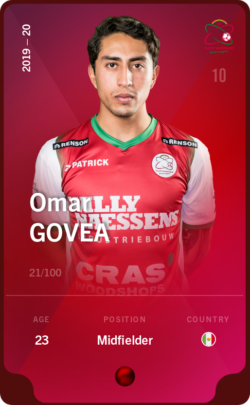 Sorare - Sorare Official - Omar Govea 2019-20 • Rare 21/100 - NFT # 92957122322611335299120163366542779798128539189415793189842094600230659847323