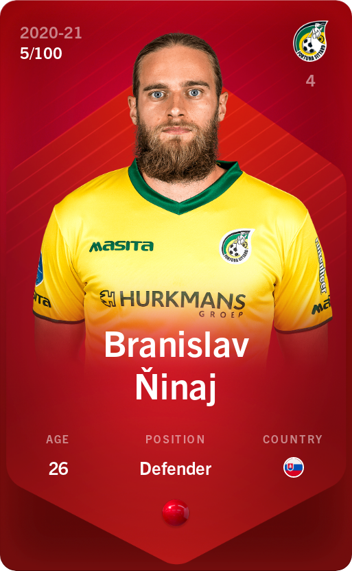 Sorare - Sorare Official - Branislav Ňinaj 2020-21 • Rare 5/100 - NFT # 41610521867426735526929668675505106841866352925344530565425233518754842931543