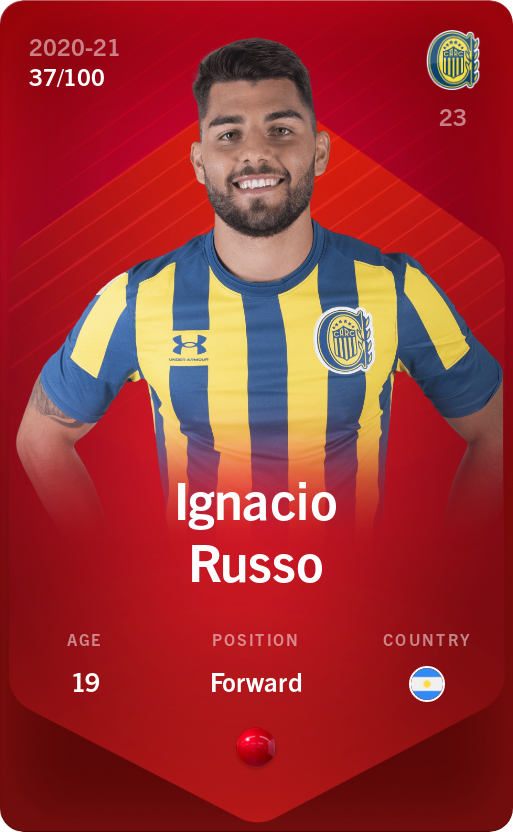 Sorare - Sorare Official - Ignacio Russo 2020-21 • Rare 37/100 - NFT # 115109197799297305206150355337589316298064470456505242959000996579322713264391