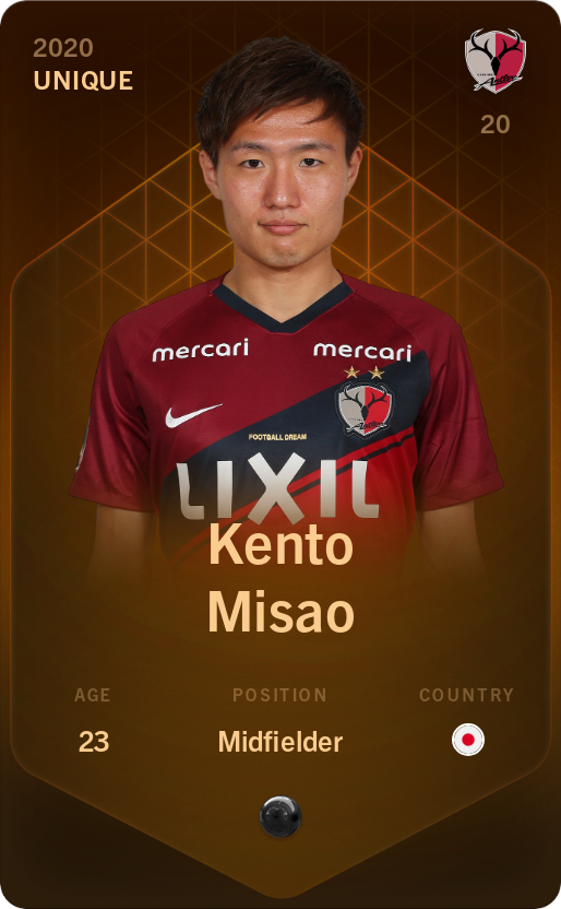 Sorare - Sorare Official - Kento Misao 2020-21 • Unique - NFT # 112618451253017739531075637891081901251842331226917653981702630783774013864811