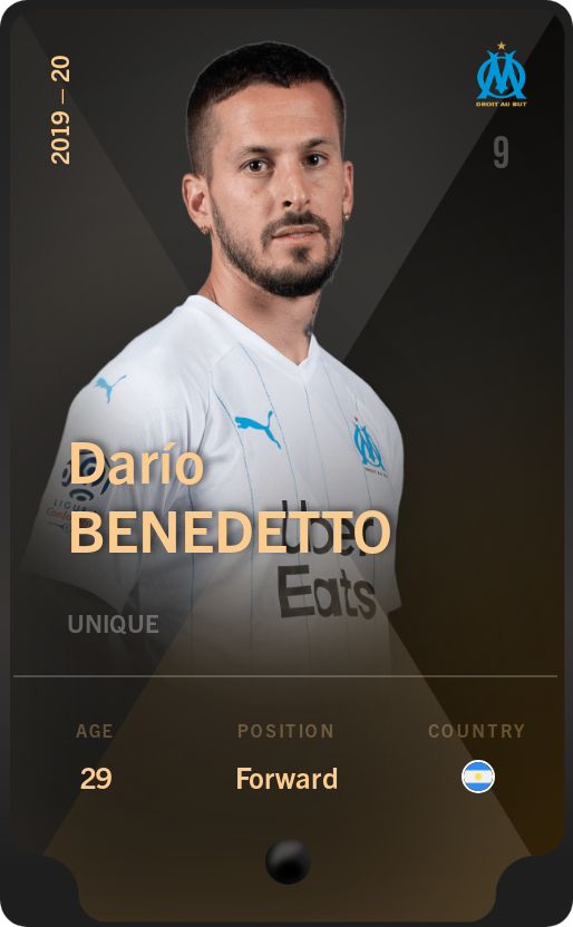 Sorare - Sorare Official - Darío Benedetto 2019-20 • Unique - NFT # 6050918356513492428263038421603153907587321893551803558048423077314304747196
