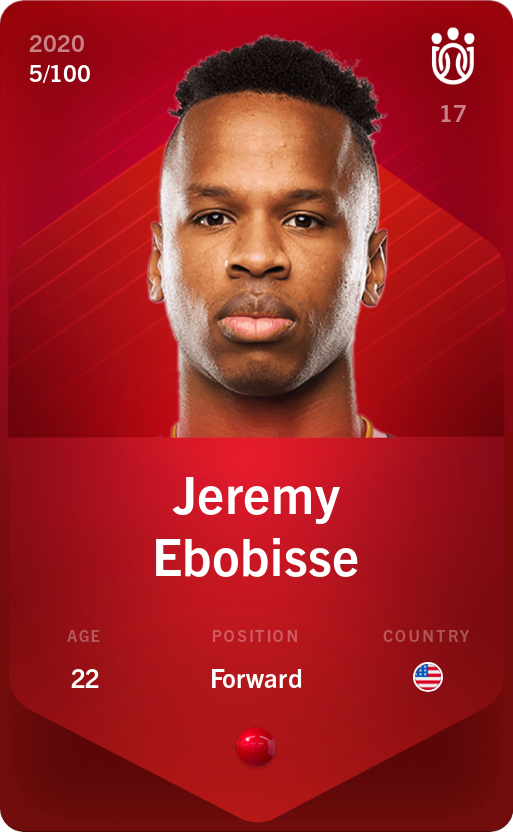 Sorare - Sorare Official - Jeremy Ebobisse 2020-21 • Rare 5/100 - NFT # 95022823524872043379191942152628036093916159472560876396536043356700552775249