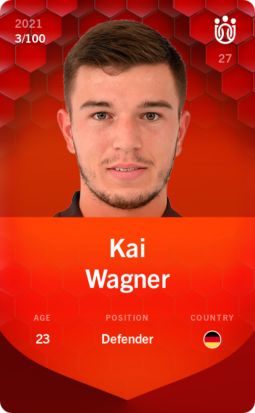 Sorare - Sorare Official - Kai Wagner 2021-22 • Rare 3/100 - NFT # 15432804801467445049156519034450902330353086751185619019848980204887119338234
