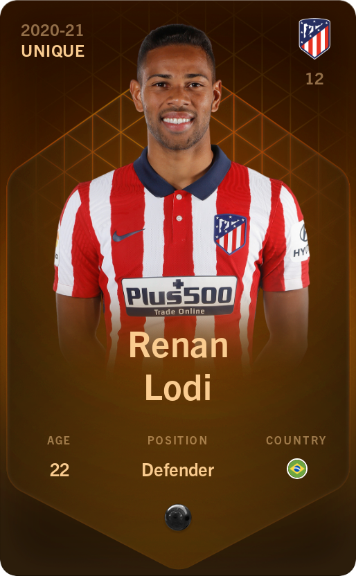 Sorare - Sorare Official - Renan Lodi 2020-21 • Unique - NFT # 87831912579635903136790866558264960935404355502832248175541276630466414813332