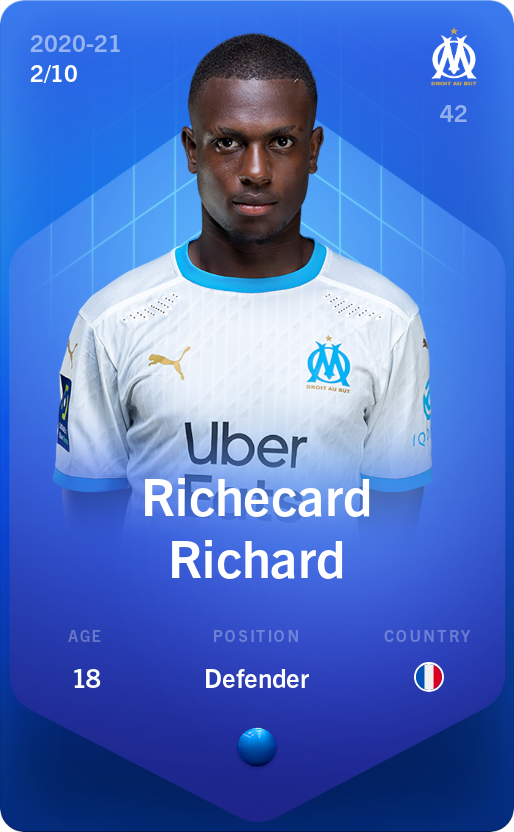 Sorare - Sorare Official - Richecard Richard 2020-21 • Super Rare 2/10 - NFT # 36020886963527487623297498487125435668685804109269324444824280884889172002854