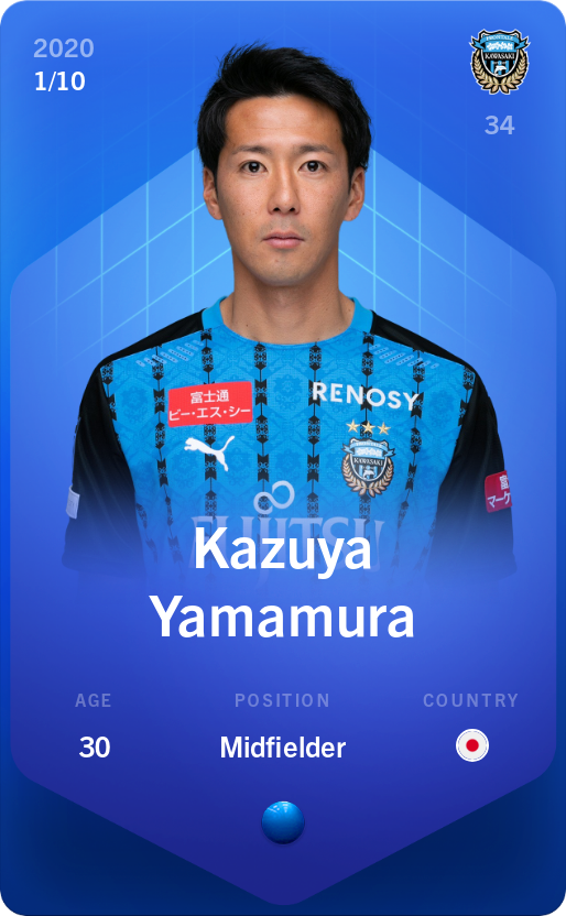 Sorare - Sorare Official - Kazuya Yamamura 2020-21 • Super Rare 1/10 - NFT # 63456250863669228546279272034337957607925846677877117478421343362484592858438