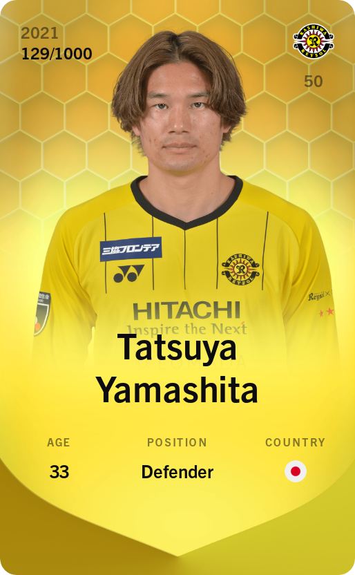 Sorare - Sorare Official - Tatsuya Yamashita 2021-22 • Limited 129/1000 - NFT # 4918953304466934572043634772616902713158264689122362657298732977262248354340