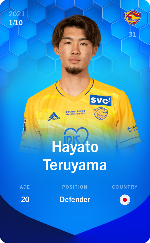 Sorare - Sorare Official - Hayato Teruyama 2021-22 • Super Rare 1/10 - NFT # 28325591382984950324634090305142780418345015816146009078251909719521910546459