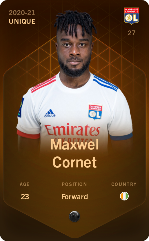 Sorare - Sorare Official - Maxwel Cornet 2020-21 • Unique - NFT # 103292493711625875061087213228932253133760883957881741935097243039779678188751