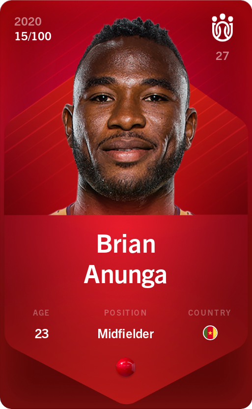 Sorare - Sorare Official - Brian Anunga 2020-21 • Rare 15/100 - NFT # 110637198073479187150320994041092787166781241497784257928953763829541747672950