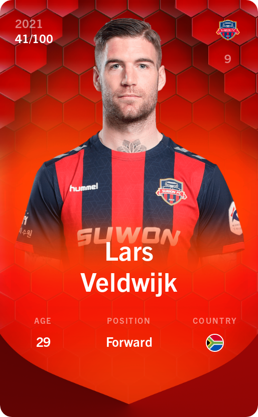 Sorare - Sorare Official - Lars Veldwijk 2021-22 • Rare 41/100 - NFT # 32793162846944988429985701737317596529547103262154806295062688673270862556574