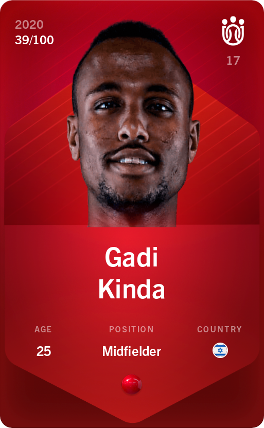 Sorare - Sorare Official - Gadi Kinda 2020-21 • Rare 39/100 - NFT # 76462334203988056409919768136196689941007340105898781008627306212391450492696