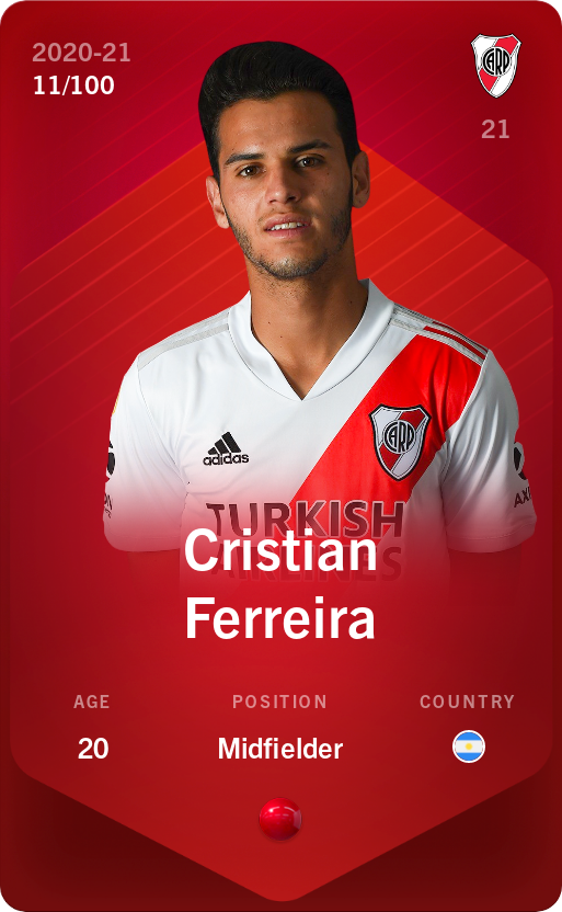 Sorare - Sorare Official - Cristian Ferreira 2020-21 • Rare 11/100 - NFT # 46296745327426582462626860029182138393468236102676047062558979315194377710866