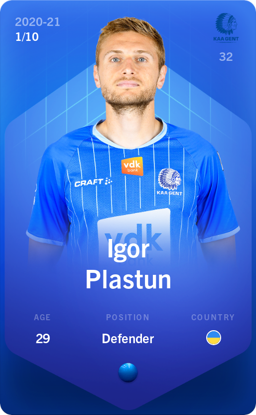 Sorare - Sorare Official - Igor Plastun 2020-21 • Super Rare 1/10 - NFT # 84039254629504821430875217044030691939490324672500605871358631621115104844140