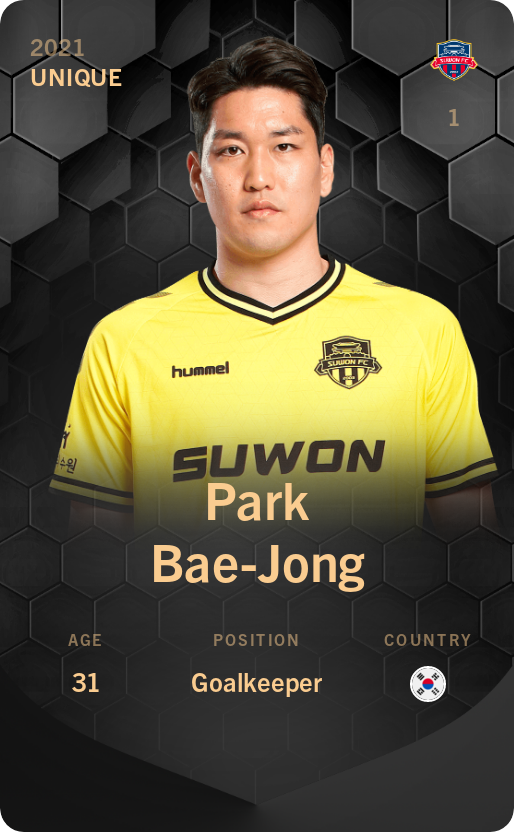 Sorare - Sorare Official - Park Bae-Jong 2021-22 • Unique - NFT # 60820841093360199362449059809900934005253165199630364222821794422515535767180