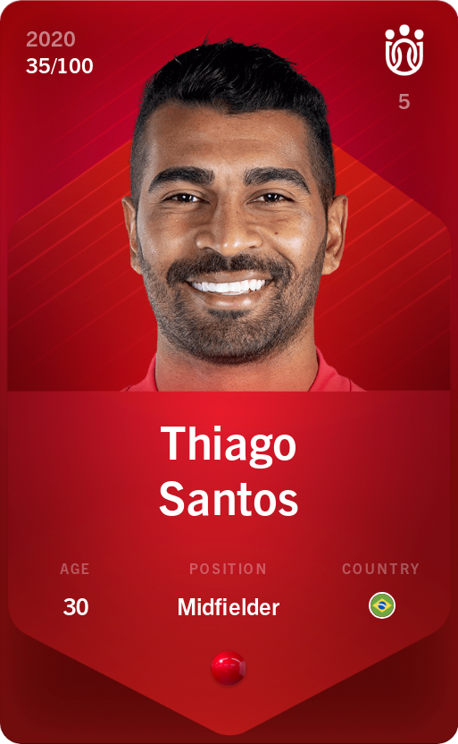 Sorare - Sorare Official - Thiago Santos 2020-21 • Rare 35/100 - NFT # 92813753915917003571853412030542661354452286699876617193252881632350311549433