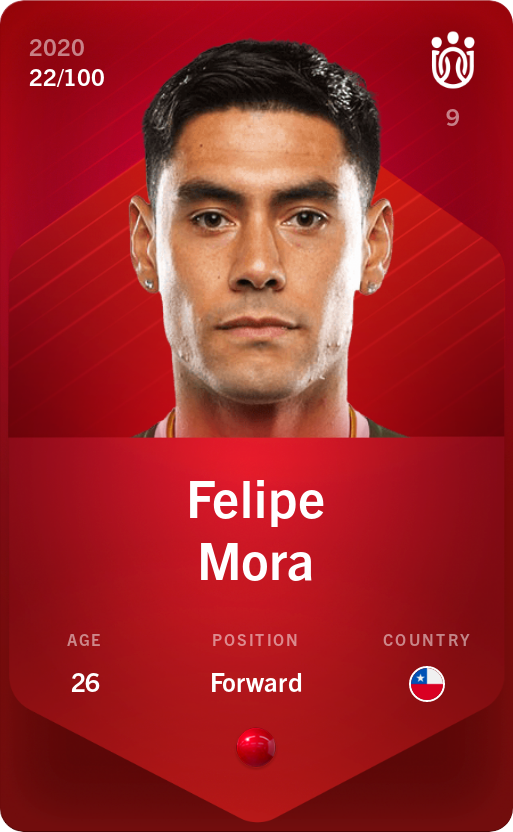 Sorare - Sorare Official - Felipe Mora 2020-21 • Rare 22/100 - NFT # 94282390116921620538287941927581966035539512645999672393788480108802396465493