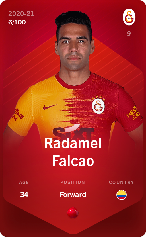 Sorare - Sorare Official - Radamel Falcao 2020-21 • Rare 6/100 - NFT # 48777730232342984418519361484214301807345948015183433548864958356000517825141