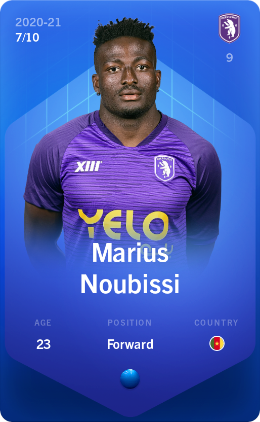 Sorare - Sorare Official - Marius Noubissi 2020-21 • Super Rare 7/10 - NFT # 39728408458198152022510705761772987503954781363124538423690539788473816478833