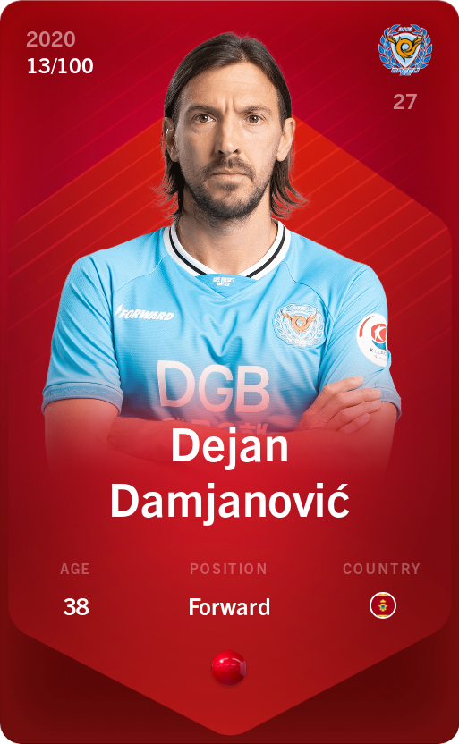 Sorare - Sorare Official - Dejan Damjanović 2020-21 • Rare 13/100 - NFT # 69290914487587152791666324727226206126302754555206048948794233282847818013870