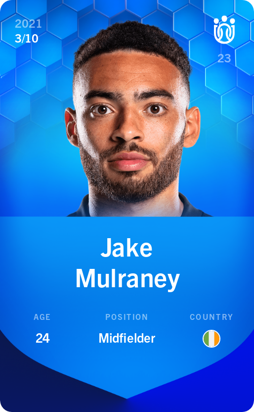Sorare - Sorare Official - Jake Mulraney 2021-22 • Super Rare 3/10 - NFT # 97719380785233244495657385461818302135439668806160956916420788578505871133502