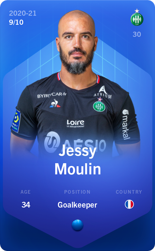 Sorare - Sorare Official - Jessy Moulin 2020-21 • Super Rare 9/10 - NFT # 3411746175283123740365118342782548073144598156808627025423680898620693878149
