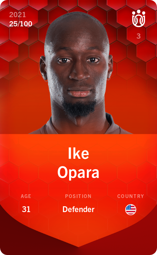Sorare - Sorare Official - Ike Opara 2021-22 • Rare 25/100 - NFT # 44400785755215341876651999684012048839815685443301349830769200782374567327851