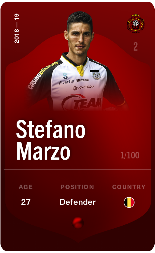 Sorare - Sorare Official - Stefano Marzo 2018-19 • Rare 1/100 - NFT # 18327913367213751909737304676267395744385590914699896060582325920152569522808