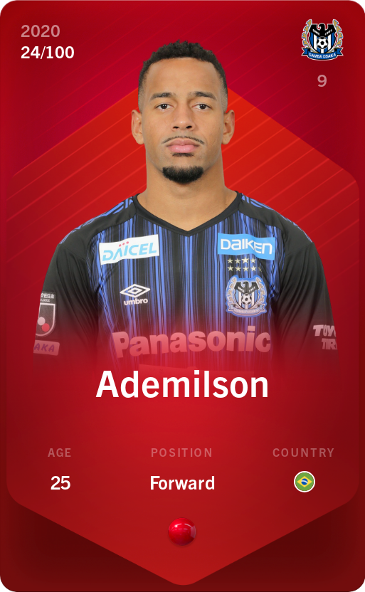 Sorare - Sorare Official - Ademilson 2020-21 • Rare 24/100 - NFT # 2321372215900868190527632755325151614074316396236373629431466572021903518018