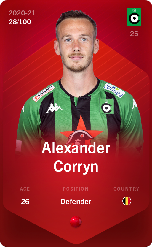 Sorare - Sorare Official - Alexander Corryn 2020-21 • Rare 28/100 - NFT # 42771941500207138758635373680627268702145306931898815403458305248691207557792