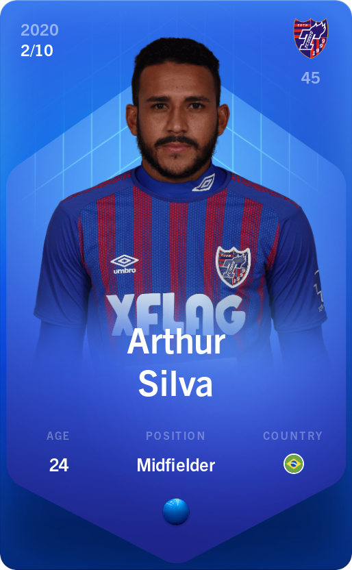 Sorare - Sorare Official - Arthur Silva 2020-21 • Super Rare 2/10 - NFT # 84704112755137647725074205607330869631095125574715609644077039075359280786771