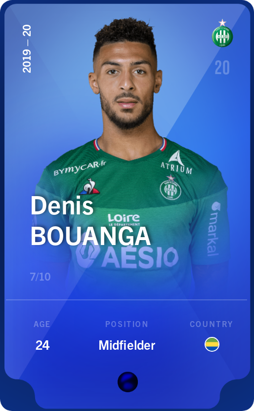 Sorare - Sorare Official - Denis Bouanga 2019-20 • Super Rare 7/10 - NFT # 110727597011113355461879273131802699671288713368052110531267398073531801005933