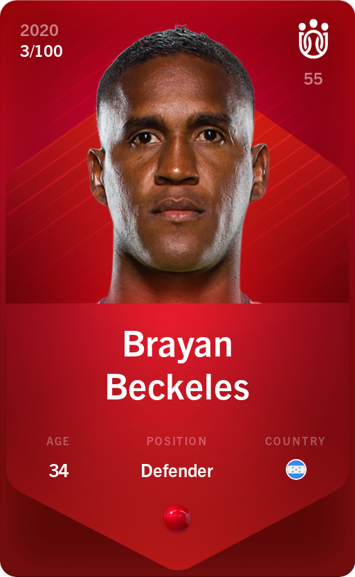 Sorare - Sorare Official - Brayan Beckeles 2020-21 • Rare 3/100 - NFT # 23522937567105512704252108289453911907294611097191180057895556417500228093443